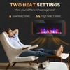 NAYSAYE 36 Inch Wall Mounted Fireplace with Realistic Flame for Living Room or Bedroom, Black, 35.75"*4.5"*19" - 2 of 4