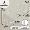 LunaLulinlk 3 Piece Plate Organizer for Kitchen Cabinet, Shelf, 2 Sizes for Pots, Pans, Cutting Boards (White) - 3 of 4