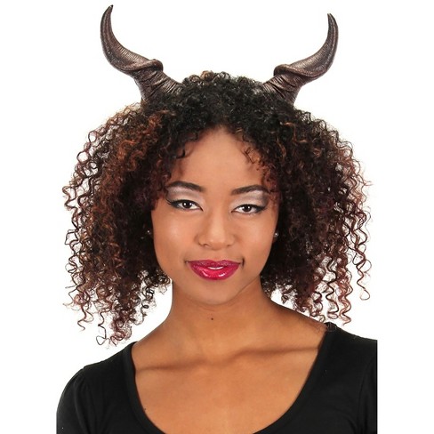 Black Maleficent Fairy Horns HandBand Halloween Costume Head Band Dragon  Horns