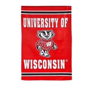 Evergreen University of Wisconsin-Madison House Flag 28 x 44 Inches Outdoor Decor for Homes and Gardens - 1 of 4