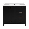 YOOCOZZ 36'' Freestanding Bathroom Vanity with Ceramic Sink,4 Drawers& Soft Closing Doors-Black - 4 of 4