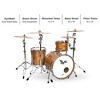 Hendrix Drums Perfect Ply Series Walnut 3-Piece Shell Pack with 22x16" Bass Drum - 2 of 2