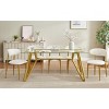 TIRAMISUBEST 70'' Rectangular Glass Dining Table - Modern 6-Person Table w/Sturdy Metal Legs for Kitchen, Dining Room & Office (Gold) - 2 of 4