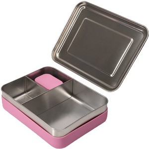 WeeSprout 18/8 Stainless Steel Bento Box - 3 Compartment Lunch Box, for Kids & Adults - 1 of 4