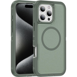 Nakedcellphone Tough Case for iPhone 16 Pro Max Phone - Dual Layer Cover, Anti-Fingerprint, Compatible with MagSafe - 1 of 4