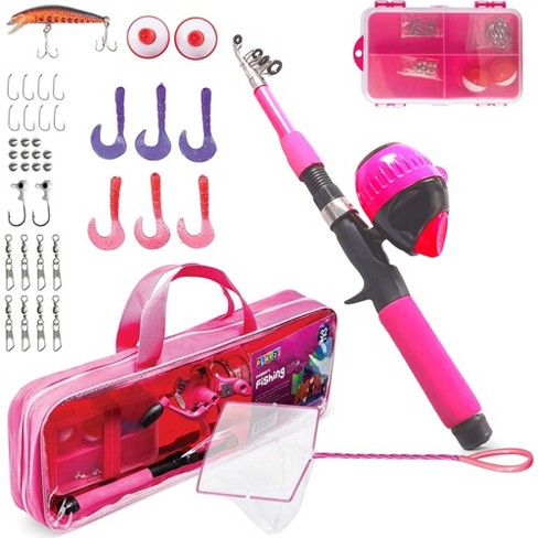 Kids Fishing Pole Pink - 40 Pc Kids Fishing Rod And Reel Combos