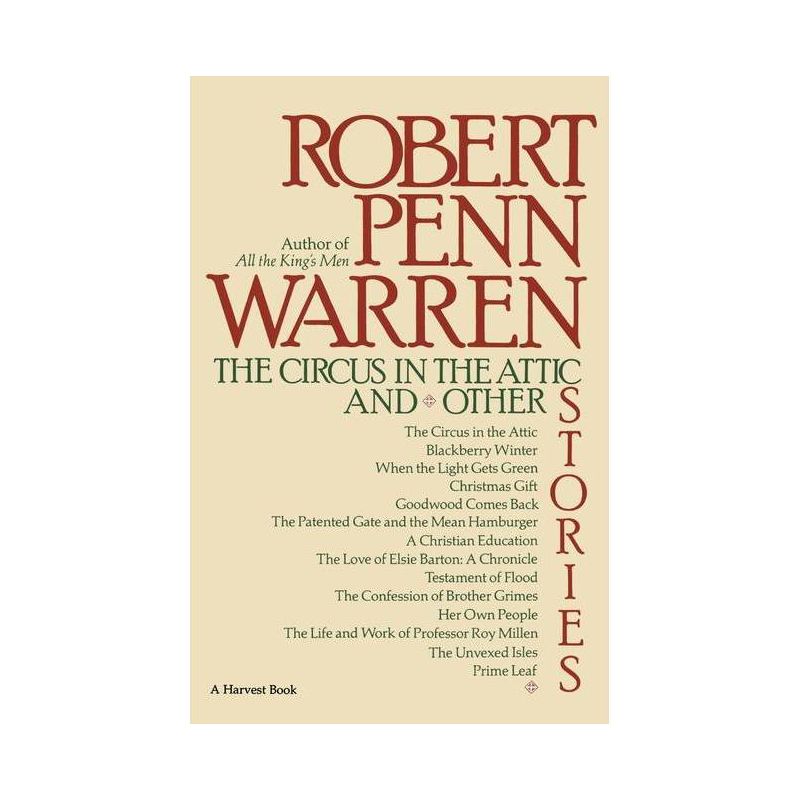 The Circus in the Attic and Other Stories - (Harvest/HBJ Book) by  Robert Penn Warren (Paperback), 1 of 2