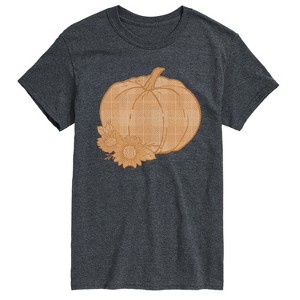 Men's - Instant Message - Muted Plaid Pumpkin Short Sleeve Graphic T-Shirt - 1 of 4