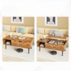 DSVIMOY Lift Top Coffee Table with Adjustable Storage Shelf, Rising Farmhouse Tabletop Desk Table for Living Room, Brown, 39.3"*19.6"*16.9" - 4 of 4