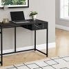INFURNIC Desks 42"L Modern Computer Desk with Storage Drawer and Slender Metal Frame for Small Office, Black, 42.25"*20"*30" - 3 of 4
