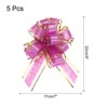 Unique Bargains Wedding Baskets Presents Large Pull Bow Bright Gift Wrapping Ribbon 5 Pcs - 2 of 4