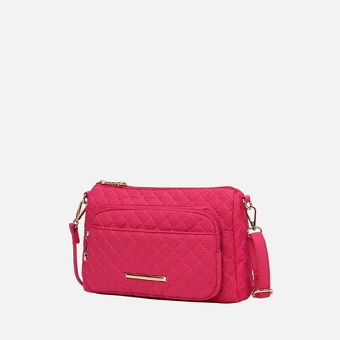 MKF Collection Rosalie Solid Quilted Cotton Women’s Shoulder Bag by Mia K