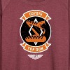 Women's - Top Gun: Maverick - Coyote Badge Lightweight French Terry Wide Neck Long Sleeve Shirt - 2 of 4