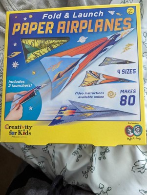  Creativity for Kids Fold and Launch Paper Airplanes - Create 80 Paper  Planes, 2 Airplane Launchers, Crafts for Kids Age 6-8+ : Toys & Games