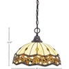 Toltec Lighting Any 1 - Light Pendant in  Dark Granite with 16" Roman Jewel Art Glass Shade - 2 of 2