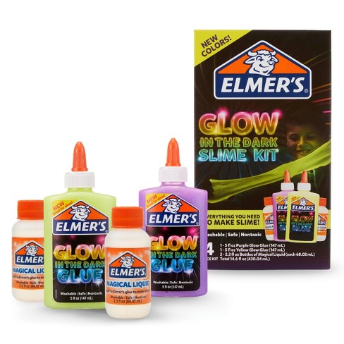 Elmers 4pc Glow In The Dark Slime Activator Kit