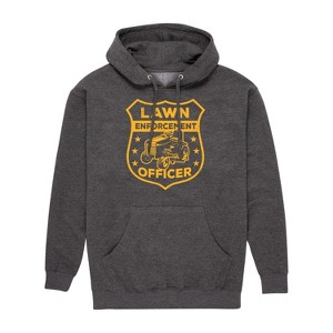Men's - Instant Message - Lawn Enforcement Officer Badge Graphic Fleece Pullover Hoodie - 1 of 4