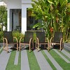 Amazonia 4pc HavenHue Teak Outdoor Patio Dining Chairs Arm Chairs Black: Eucalyptus Frame, FSC Certified, UV & Rust Resistant - 2 of 4