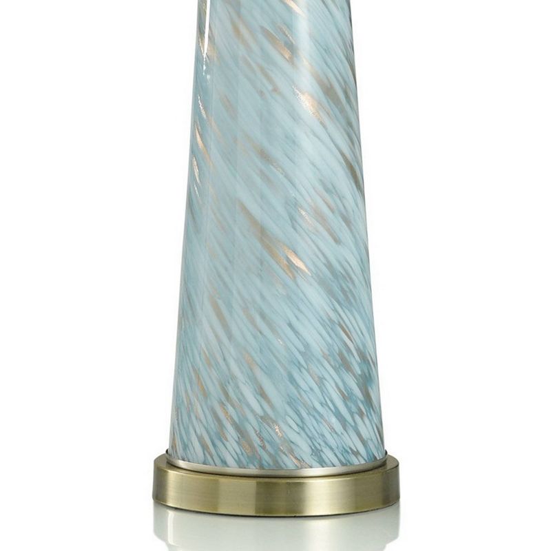 Urmila Blue Classic Tapered Gold Swirl Table Lamp Blue/White - StyleCraft, 4 of 5