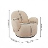 360° Swivel Accent Chair,Fabric Upholstered Living Room Chair with Metal Frame for Bedroom or Office–The Pop Home - 4 of 4