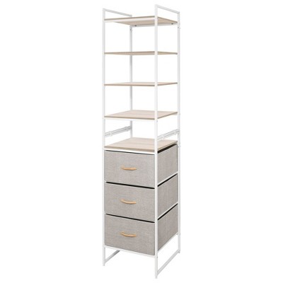 mDesign Fabric 3-Drawer Closet Storage Organizer Furniture Unit