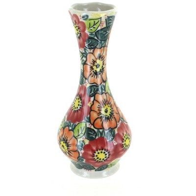 Blue Rose Polish Pottery Marigold Surprise Small Bud Vase