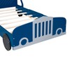 Vynxaria Twin Size Car-Shaped Platform Bed with Wheels - Stylish & Safe Design - 4 of 4
