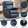 KWPZQEB Modern Recliner Chair for Adults, Home Theater Seating with Massage and Heat, Faux Leather Recliners Sofa Chair for Living Room - 3 of 4