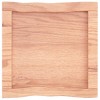 vidaXL Table Top, Light Brown 15.7"x15.7"x(0.8"-1.6") Treated Solid Wood Live Edge - 4 of 4