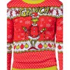 Seven Times Six Dr Seuss GRINCH Men's Snowflakes Fair Isle Ugly Christmas Sweater Red - 2 of 4