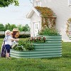 1PC 3-Tier Steel Planter - 30.7" Deep Open-Base Raised Bed for Family Gardening - Tool-Free Assembly (5x3.5ft) - 2 of 4