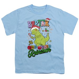 Boys' Rugrats Christmas Reptar The Red Nosed Reindeer T-Shirt - 1 of 4