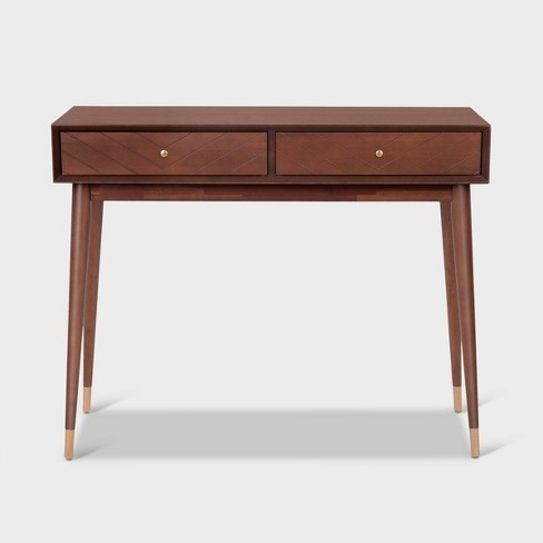 Sutton Mid-century Modern Console Table Walnut Brown - Adore Decor : Target