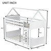 NicBex Twin Over Twin Bunk Bed with Ladder and Safety Guardrail,Twin Loft Bed with Headboards and Footboards,Rubber Wood Bunk Beds for Bedroom - 3 of 4