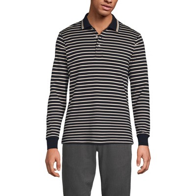 Lands' End Men's Long Sleeve Cotton Supima Polo Shirt