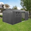 10x12 FT Metal Sheds & Outdoor Storage,Waterproof Large Backyard Shed House W/Acrylic Window and Sliding Door - 4 of 4