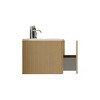 NicBex 24/30/36"Chic Striped Floating Bathroom Vanity Cabinet with Top Ceramic Sink Combo,Wall-Mounted Bathroom Cabinet,1.38"Pre-drilled Faucet - 3 of 4