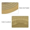 Womens Wide Brim Straw Embellished Floppy Hat, Stylish UV Sun Protection Beach Travel Hats - Tirrinia - 2 of 4