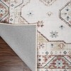 Elegant Floral Medallion Border Washable Indoor Area Rug by Blue Nile Mills - 4 of 4