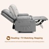 PU Leather Power Lift Recliner Chair, Adjustable Furniture for Back, Legs w/ 3 Positions, Side Pocket ( 22" Seat Width+Cup Holders) - 4 of 4