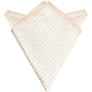 INSPIRE CHIC Men's Houndstooth Self-Fold Pocket Square for Suit 1 Pcs - 1 of 4
