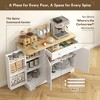 Modern Sideboard Cabinet, 41" Kitchen Buffet Cabinet with Drawer, Adjustable Shelf, 3 Doors for Dining Room - 4 of 4