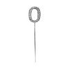 O'Creme Rhinestone Silver-Colored Number-0 Cake Topper 1-1/2 Inch - 2 of 2