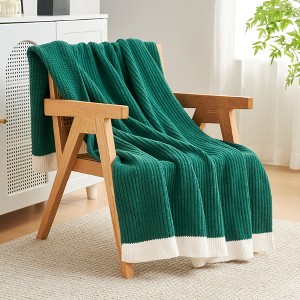 Amelie Home Reversible Chenille Waffle Knit Throw Blanket – Soft, Lightweight & Cozy - 1 of 4