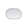 Elegant Lighting Metal Frame Oval Mirror 20x30 - 3 of 4