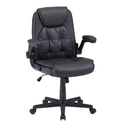VECELO Classic Executive Office Chair with 400lb Gas Lift, Lumbar Support, Adjustable Height & Tilting Angle for Home Office, Coffee Brown/Black