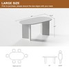 MAYEERTY 67" Wood Oval Dining Table for 4-6, Farmhouse Modern Kitchen & Dining Room Table - 4 of 4