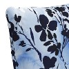 18"x18" Adelaide Floral Square Throw Pillow Indigo - Skyline Furniture: Cotton Woven, Removable Cover, Indoor Use - 3 of 4