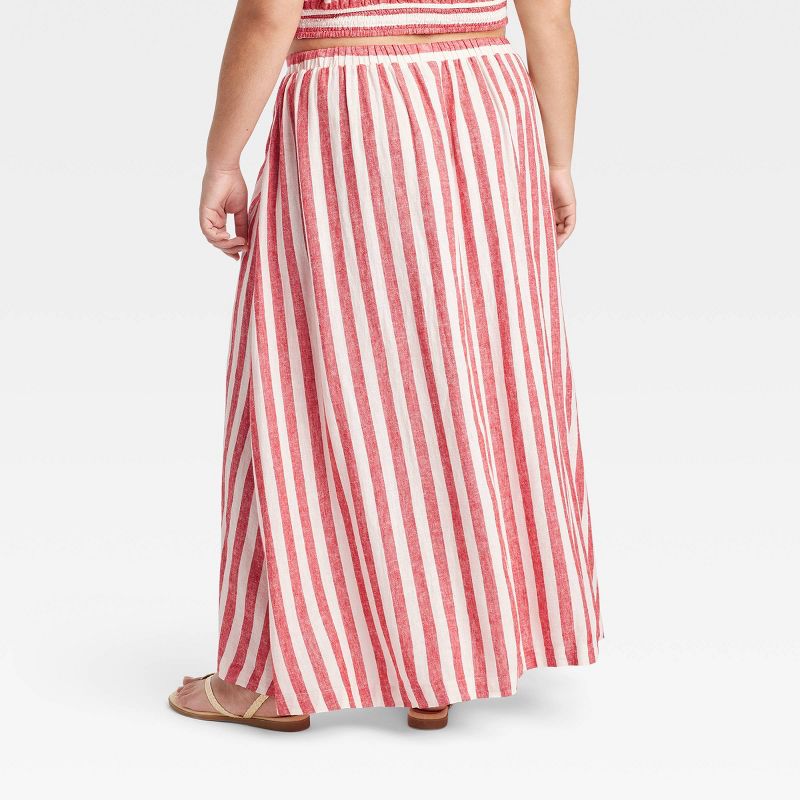 Women's Linen Maxi A-Line Skirt - Ava & Viv™, 2 of 7