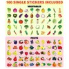 ArtCreativity Assorted Fruit & Vegetable Stickers (Set of 100) - 2 of 4